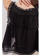 cheap Lace Tops-Women&#039;s T Shirt Blouse Plain Fashion Sleeveless V Neck Regular Tops Going out Weekend Lace Black White Brown Green Summer