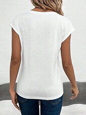 economico Magliette Festa della Mamma-Festa della mamma Per donna Canotta a canotta Grafico Lettera Elegante Casual Senza Maniche Scollo a V Top Regolari Quotidiano Stampato Nero Bianco Rosa Verde Estate