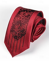 abordables Cravates et nœuds papillon pour hommes-Cravate étroite de 6 cm pour homme - motif à rayures, fleurs, carreaux, élégante cravate en soie tissée pour les affaires, les mariages et les événements formels