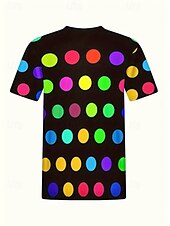 cheap Art&amp;Design tee-Women&#039;s T Shirt Summer Tops Graphic Polka Dot Classic Casual Short Sleeve Crew Neck Crop Tops Daily Weekend Print Rainbow Summer Spring Fall