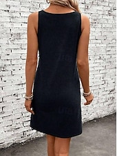 economico Abito della Festa della Mamma-Festa della mamma Per donna Mini Abito Abito a trapezio Abito Estivo Abito a spalle scoperte Casual Abiti semi formali Feste Quotidiano Ferie Vestibilità comoda Grafico Lettera Senza Maniche Collo a U