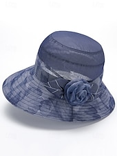 billige Damehatter-elegant blomstersolhatt for kvinner - lett pustende bøttehatt med bred brem med rosedekor, pustende og UV-beskyttelse, perfekt for strand, reise og sommer utendørsaktiviteter