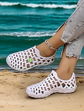 cheap Women-Women's Breathable Hollow Out Beach Shoes - Lightweight Slip-On Water Shoes for Beach &amp; Outdoor Activities