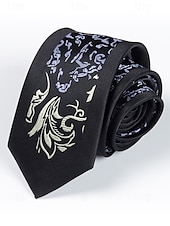 abordables Cravates et nœuds papillon pour hommes-Cravate étroite de 6 cm pour homme - motif à rayures, fleurs, carreaux, élégante cravate en soie tissée pour les affaires, les mariages et les événements formels