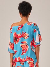 economico Kimono da donna-camicia a maniche corte in raso