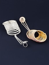 cheap Women&#039;s Bracelet-Luxury Rhinestone Hand Chain Bracelet with Ring – Sparkling Statement Jewelry for Women, Perfect for Weddings, Parties and Gala Events