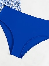 abordables Tankinis-Maillots de bain femmes Bikini 2 pièces Maillot de bain échancré Sans dos Slim Vêtements de plage Vacances Floraux Col halter Sans manches