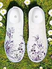 economico Sneakers da donna-Sneakers da passeggio da donna con stampa floreale, scarpe leggere e traspiranti in mesh, ideali per viaggi informali, passeggiate in giardino e comfort quotidiano.