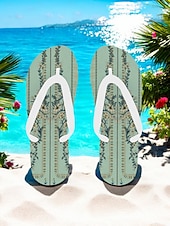 preiswerte Urlaubsandalen-Bunte Flip-Flops mit Blumenmuster für Damen – lebendige Strandsandalen im Bohème-Stil für den Sommer am Pool und im Resort