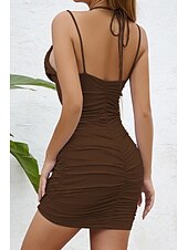 economico Abiti di Laurea-Per donna Mini Abito Abito Bianco Abito da laurea Abito Sottoveste Moda Compleanno Ferie Data Vestibilità regolare Semplice Senza Maniche Spalline sottili Nero Bianco Vino Viola chiaro Estate