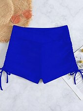 abordables Bas de bikini-Maillots de bain pour femmes boxer extensible maillot de bain taille haute vacances plage couleur unie sans manches