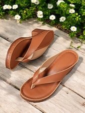 economico Infradito scivolosi-infradito con tacco da donna – eleganti sandali infradito per l'estate, la spiaggia e l'abbigliamento casual