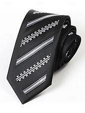 abordables Cravates et nœuds papillon pour hommes-Cravate étroite de 6 cm pour homme - motif à rayures, fleurs, carreaux, élégante cravate en soie tissée pour les affaires, les mariages et les événements formels