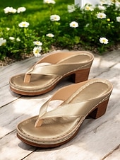 economico Infradito scivolosi-infradito con tacco da donna – eleganti sandali infradito per l'estate, la spiaggia e l'abbigliamento casual