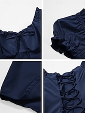 billiga Vita fritidsklänningar-Dam Långklänning Maxiklänning Vit klänning Vardagsklänning Swingklänning Sommarklänning Mode Modern Elegant klänning Dagligen Datum Helgen Normal Slät Kortärmad Fyrkantig hals Svart Vit Gul Marinblå