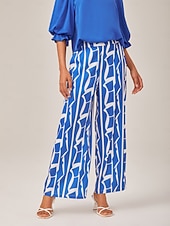 baratos Calça-Mulheres Comprimento total Férias Vermelho Azul XS S M