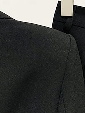 voordelige Broekpakken van mama-Pantalonpak Moeder van de Bruid Elegante Simpele Overhemdkraag Vloerlengte Katoenmix Lange Mouw met Effen Kleur