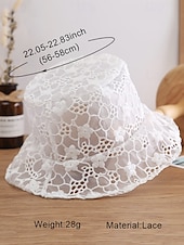 levne Dámské klobouky-dámský krajkový klobouk – elegantní květinový klobouk proti slunci ze síťoviny, prodyšná vintage kšiltovka se širokou krempou na léto, na pláž, na dovolenou i do přírody