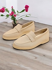 cheap Women&#039;s Slip-Ons &amp; Loafers-Women&#039;s Flyknit Slip-On Loafers - Lightweight Casual Walking Shoes for Work &amp; Daily Wear