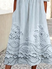 tanie Prosta sukienka-Sukienka Damska Mini Sukienka A Linia Sukienka T-Shirt Sukienka Letnia Wakacyjna Stylowa Casual Wakacyjna Codzienna Regularne Dopasowanie Graficzna Krótki Rękaw Okrągły Dekolt Przytłumiona Niebieska