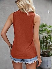 ieftine Tricou fără mâneci cu umor și citate-Pentru femei Camisole Tank Top Grafic Scrisă Stilat Casual Fără manșon Stil Nautic Topuri obișnuite Zilnic Imprimeu Alb Roz Îmbujorat Portocaliu Trifoi Vară