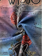 economico Maglietta Arte &amp; Design-Per donna Maglietta Top estivi Stampato Grafico Fiori Classico Casual Manica Corta Girocollo Top corti Quotidiano Weekend Arcobaleno Estate Primavera Autunno