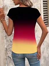 levne Grafický obchod Tank tops &amp; Camis-Dámské Tílko do košilky Tónované Grafika stylové Na běžné nošení Bez rukávů Do V Běžné topy Denní Tisk Rubínově červená Léto