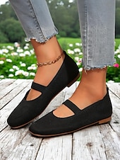 economico Ballerine da donna-ballerine mary jane flyknit da donna – comode scarpe slip-on con punta quadrata per l&#039;estate e l&#039;uso quotidiano