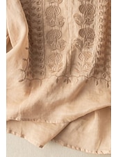 preiswerte Wesentliche Falsche Hemden-Damen Hemd Bluse Kunstbaumwollleinen Netz Einfach Modern Halbarm Rundhalsausschnitt Normale Oberteile Täglich Ferien Ausgehen Blau Weiß Gelb Purpur Khaki Sommer