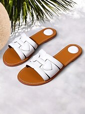 levne Sandály na dovolenou-dámské hnědé sandály z umělé kůže – stylový zdobený pásek, obuv s otevřenou špičkou pro ženy na relaxaci u bazénu, letní dovolenou a neformální pochůzky