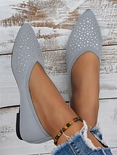 ieftine Pantofi Joși de Damă-pantofi de damă flyknit cu strasuri cu vârf ascuțit - pantofi eleganti, strălucitori, pentru ocazii speciale și purtare zilnică
