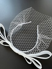 Χαμηλού Κόστους Φασινάτορες-Κεφαλομαντία Τούλι Υλικό Ιπποδρομία Βίντατζ Γλυκό Με Κεφαλομαντία Από Τούλι