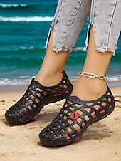 cheap Women-Women's Breathable Hollow Out Beach Shoes - Lightweight Slip-On Water Shoes for Beach &amp; Outdoor Activities