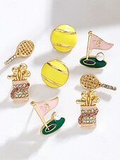 olcso Női fülbevaló-golf - tematikus fülbevaló csillogó díszítéssel - elegáns és szórakoztató golf - szerető nők a golfpályán és azon kívül