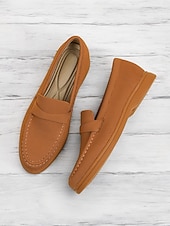 cheap Women&#039;s Slip-Ons &amp; Loafers-Women&#039;s Flyknit Slip-On Loafers - Lightweight Casual Walking Shoes for Work &amp; Daily Wear