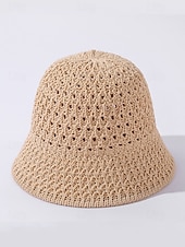 abordables Chapeaux pour femmes-Chapeau de paille vintage pour femme – chapeau de soleil respirant tissé à la main, léger et pliable, chapeau de plage élégant pour les vacances d&#039;été, les voyages et les activités de plein air