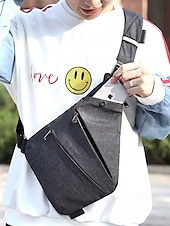 levne Pánské tašky-pánská nepromokavá taška přes rameno náprsní taška - módní crossbody náprsní taška, lehká taška přes rameno, vhodná na cestování, do práce i na každodenní využití ve volném čase