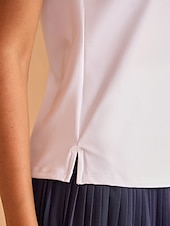 cheap Polos &amp; Quarterzips-Women&#039;s Golf Polo Shirt Baby blue Lake blue Black Sleeveless Top Ladies Golf Attire Clothes Outfits Wear Apparel