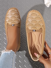 preiswerte Damenhausschuhe und -halbschuhe-Damen-Slipper mit Strasssteinen – glitzernde, ausgehöhlte flache Schuhe zum Gehen und Autofahren