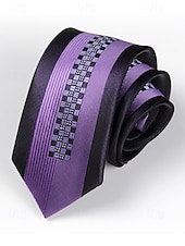 abordables Cravates et nœuds papillon pour hommes-Cravate étroite de 6 cm pour homme - motif à rayures, fleurs, carreaux, élégante cravate en soie tissée pour les affaires, les mariages et les événements formels
