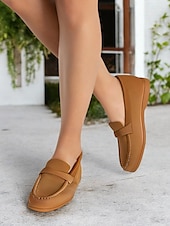 cheap Women&#039;s Slip-Ons &amp; Loafers-Women&#039;s Flyknit Slip-On Loafers - Lightweight Casual Walking Shoes for Work &amp; Daily Wear