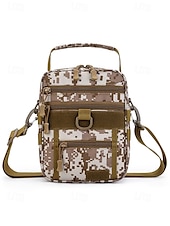 economico Borselli da uomo-borsa a tracolla mimetica digitale multifunzionale da uomo con tasche multiple - stile tattico per gli amanti dell&#039;outdoor, escursionismo, viaggi e uso quotidiano bianco nero verde