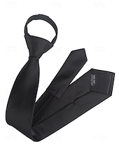 preiswerte Krawatten &amp;amp; Fliegen für Herren-Vorgebundene schmale Kabelbinder für Herren – klassische Streifen und einfarbige, verstellbare, bequem zu tragende Krawatten für Business, Hochzeiten und formelle Anlässe