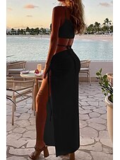 economico Abiti di Laurea-Per donna Abito Midi Abito Bianco Abito da laurea Abito Sottoveste Moda Compleanno Laurea Data Vestibilità regolare Semplice Senza Maniche Spalline sottili Rosa chiaro Nero Bianco Giallo Estate