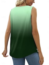 cheap Graphic shop Tank tops &amp; Camis-Women&#039;s Camisole Tank Top Ombre Graphic Color Gradient Stylish Casual Sleeveless Square Neck Regular Tops Daily Ruched Print Pink Blue Green Summer