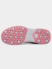 billige Kvinnegolf sko-elegante rosa golfsneakers med snøring - sklisikre og pustende, perfekt for sommergolføkter