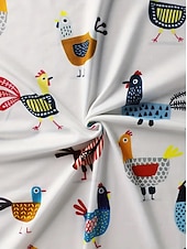 abordables T-shirt Animaux-Femmes T-shirt Hauts d&#039;été Graphique Coq Classique Occasionnel Manche Courte Col ras du cou Hauts courts Quotidien Week-end Imprimé Arc-en-ciel Été Printemps Automne