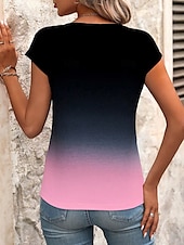 billige Tanks og camisole til kvinner-Dame Camisole Tank Top Ombre Grafisk Sommerfugl Stilfull Fritid Uten Ermer V-Hals Regular Topper Daglig Trykk Rosa Blå Sommer