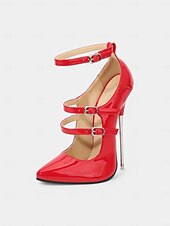 economico Festa Notturna-décolleté con tacco a spillo a triplo cinturino in argento – eleganti scarpe da sera e da festa per la vita notturna da donna