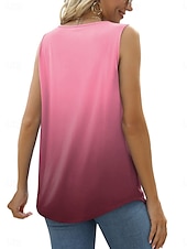 cheap Graphic shop Tank tops &amp; Camis-Women&#039;s Camisole Tank Top Ombre Graphic Color Gradient Stylish Casual Sleeveless Square Neck Regular Tops Daily Ruched Print Pink Blue Green Summer